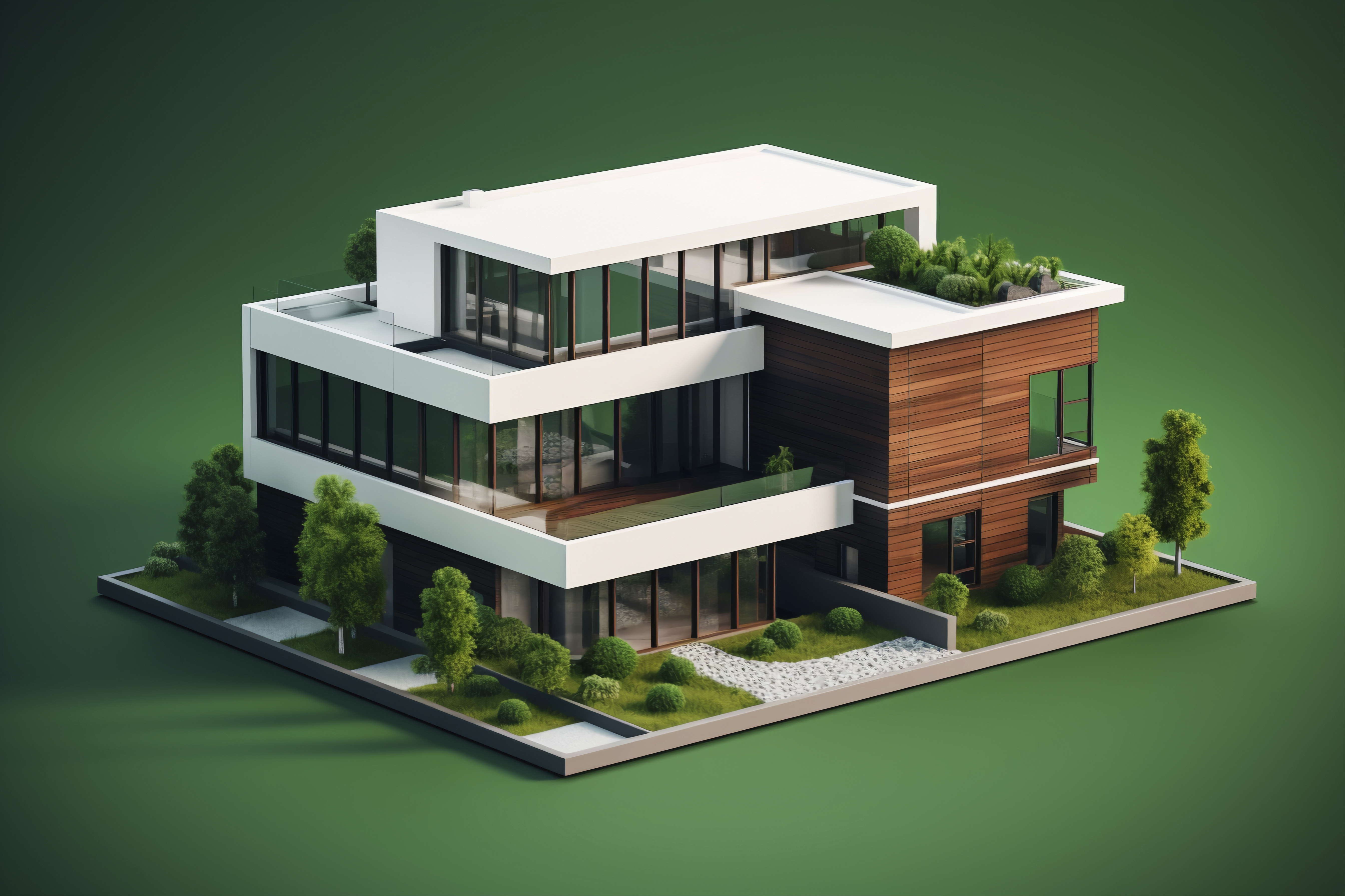 modele de maison tridimensionnel